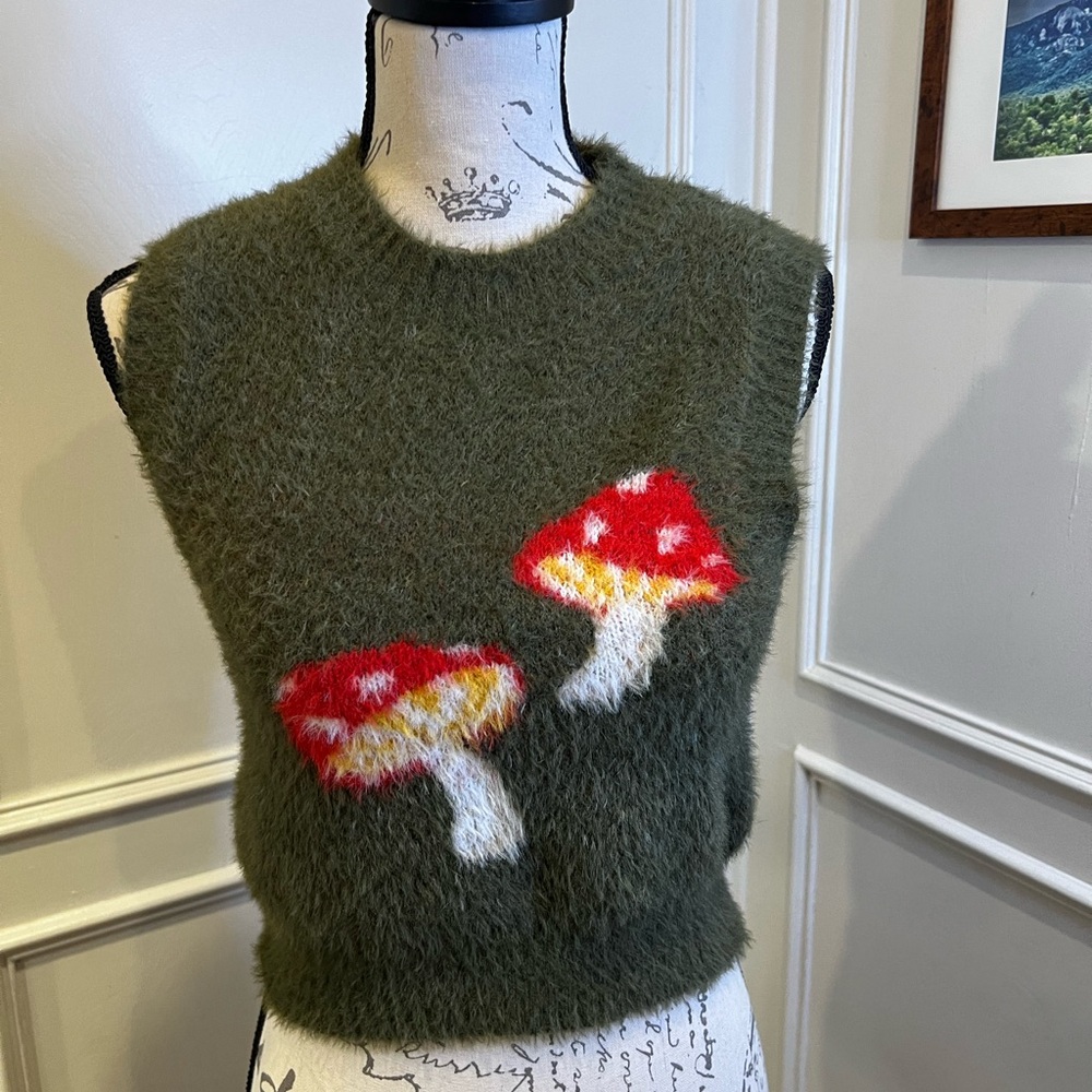 Adorable Mushroom sweater vest